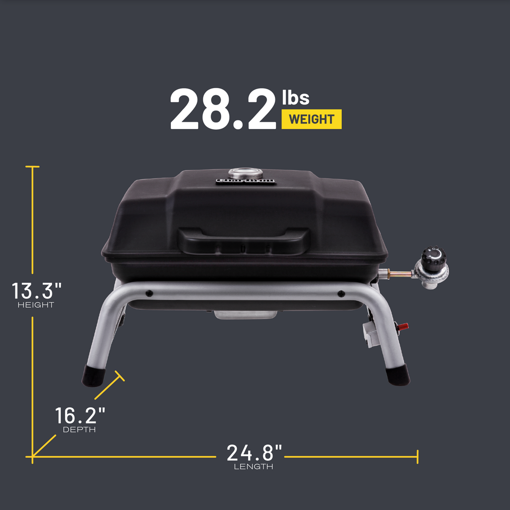 Char-Broil 1-Burner Portable Propane Gas Grill in Black product view 6