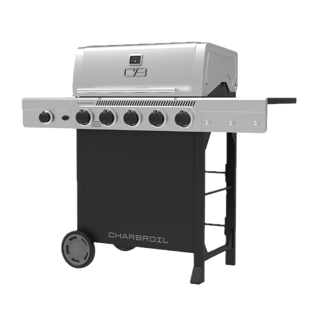 Char-Broil Performance Series™ 5 Burner Cart Gas Grill with Side Burner Black Stainless product view 2