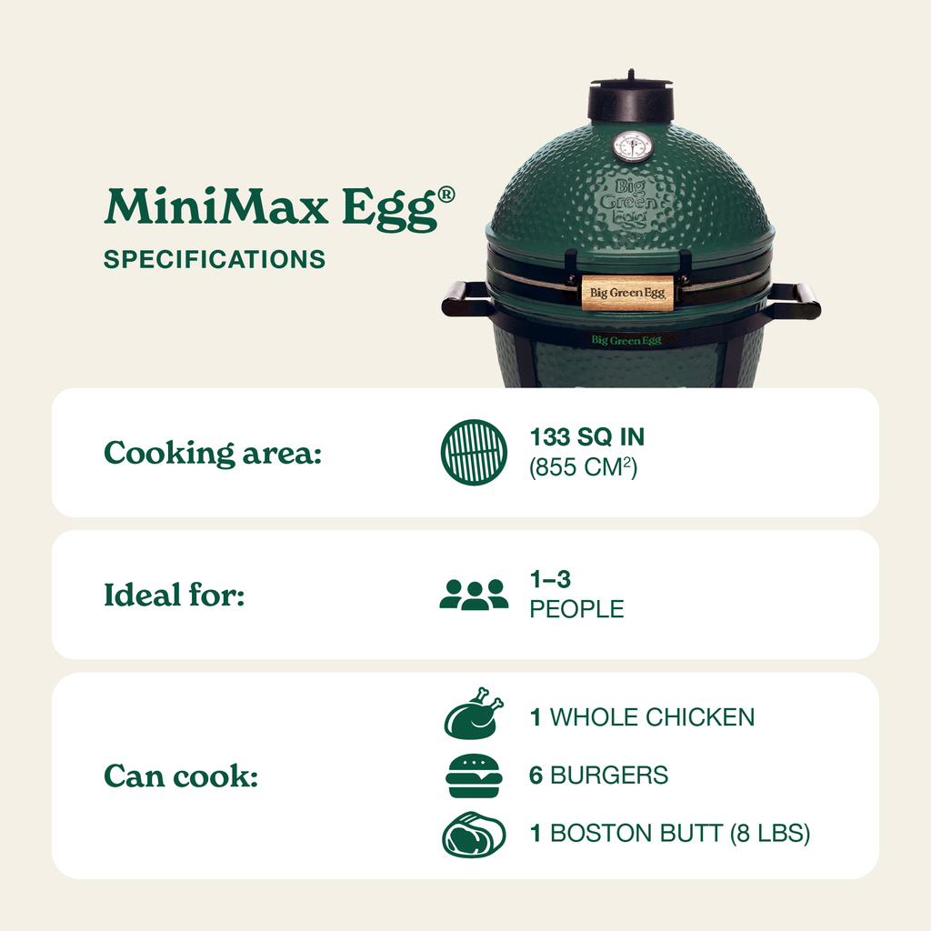 Big Green Egg MiniMax Big Green Egg with Nest and Acacia Mates Package product view 2