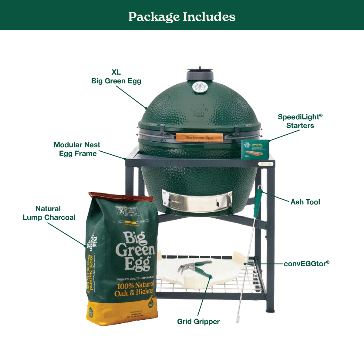Big Green Egg XL Big Green Egg in Modular Nest Package product view 1