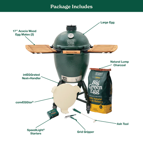 Big Green Egg Large Big Green Egg in an intEGGrated Nest+Handler with Mates Package product view 1
