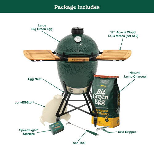 Big Green Egg Large Big Green Egg in a Nest with Acacia Mates Package product view 1