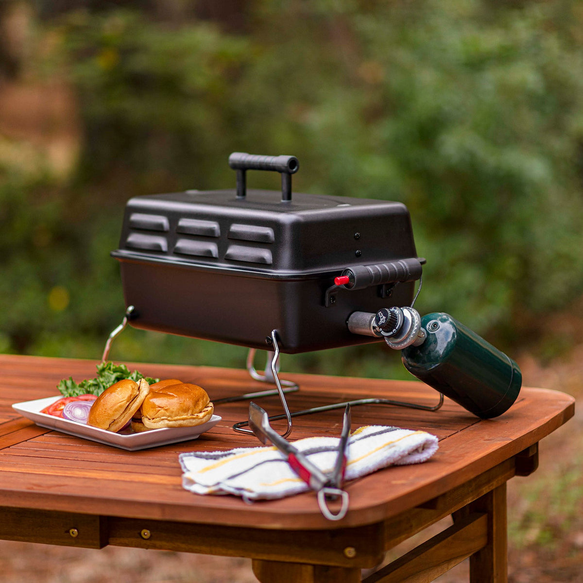 Char-Broil 1-Burner Deluxe Portable Propane Gas Table Top Grill in Black product view 12
