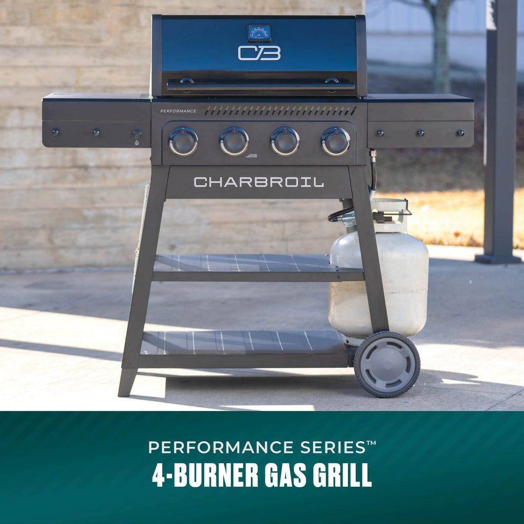 Char-Broil Performance Series™ 4-Burner Gas Grill with FlavorMax™ (Cart, Blackout) product view 1
