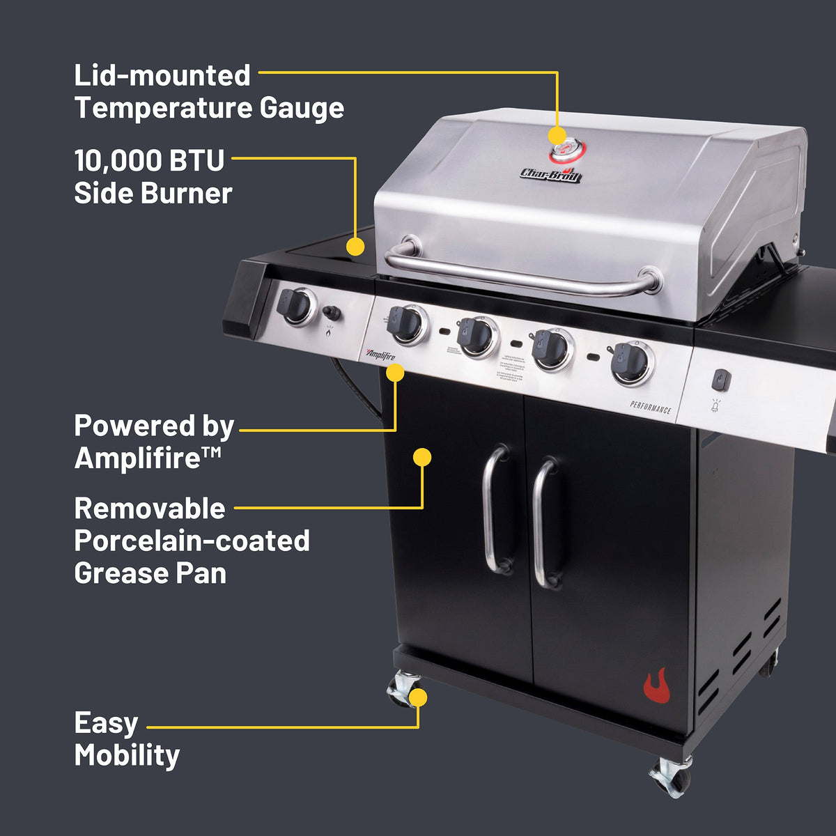 Char-Broil Char-Broil® Performance Series™ Amplifire™ 4-Burner Gas Grill product view 5
