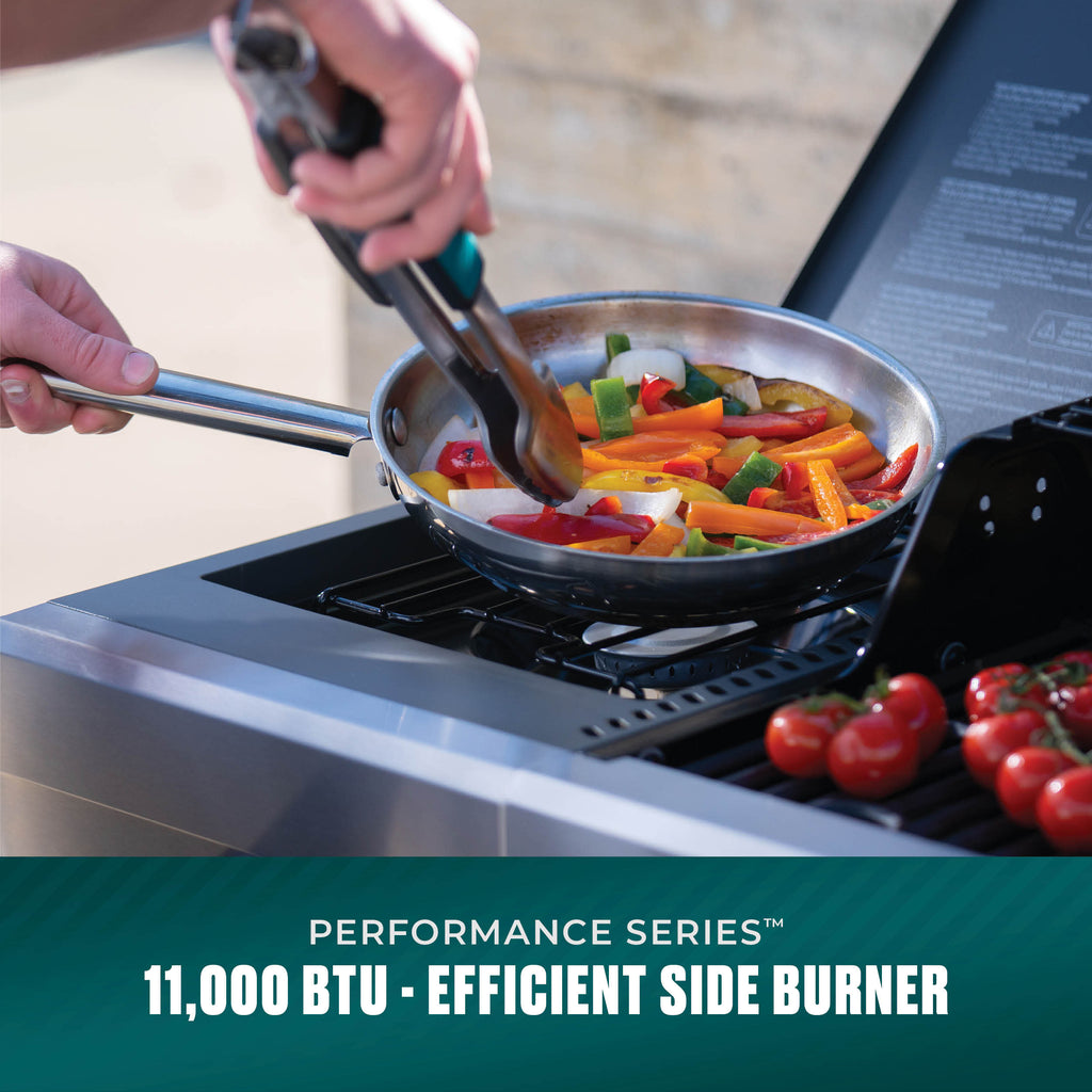 Char-Broil Performance Series™ 4-Burner Gas Grill with FlavorMax™ and Side Burner (Cabinet, Gray) product view 8