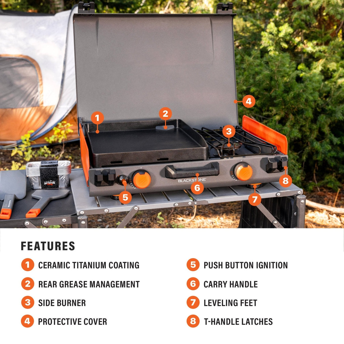 Blackstone 12" x 14" Griddle with Side Burner product view 3