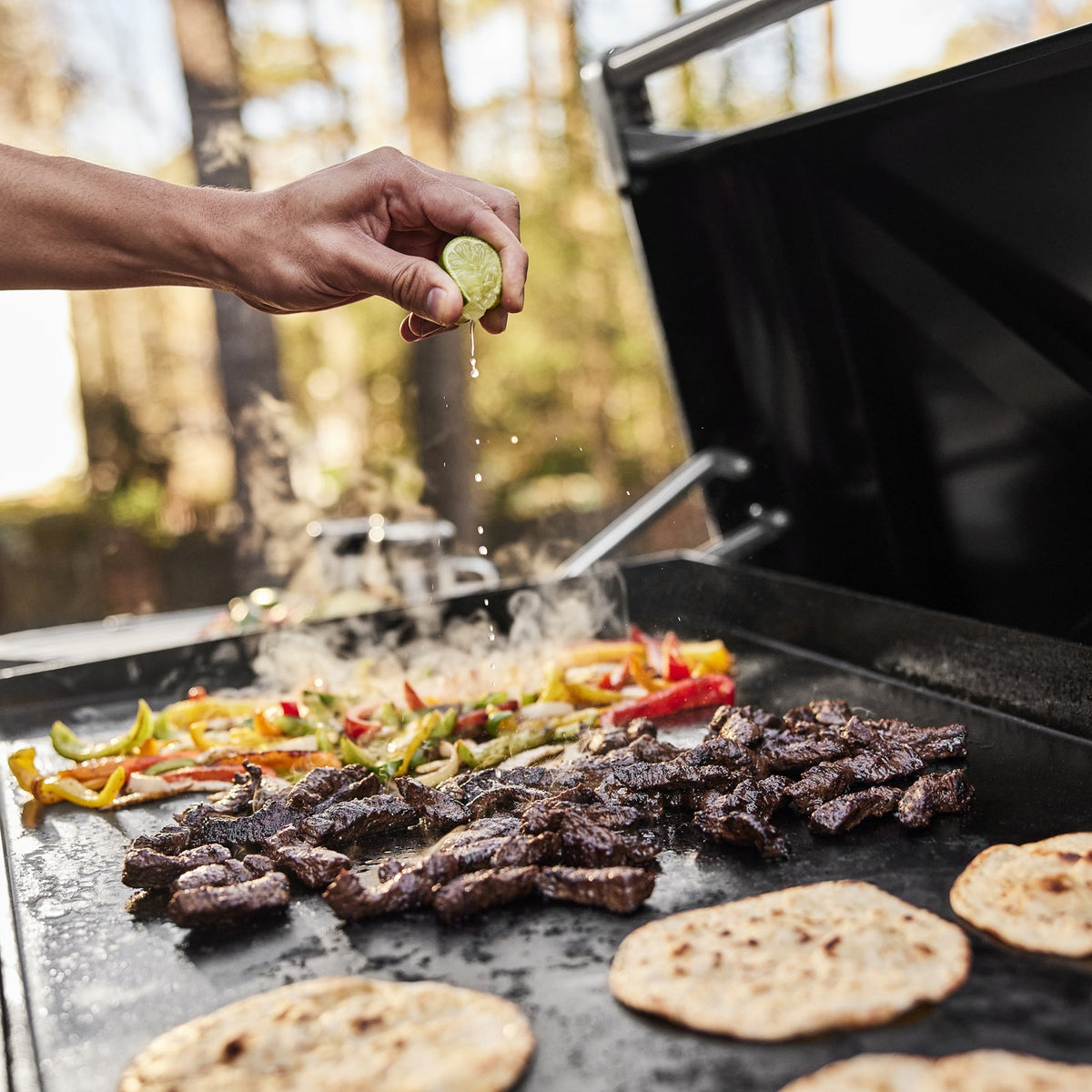 Weber Slate® 36" Rust-Resistant Griddle with Flip-Up Side Table (Liquid Propane) product view 2