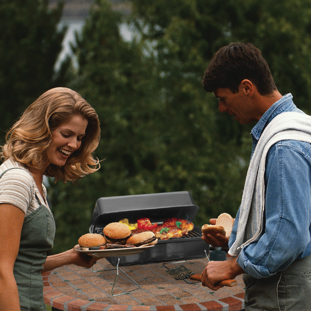 Char-Broil 1-Burner Deluxe Portable Propane Gas Table Top Grill in Black product view 8
