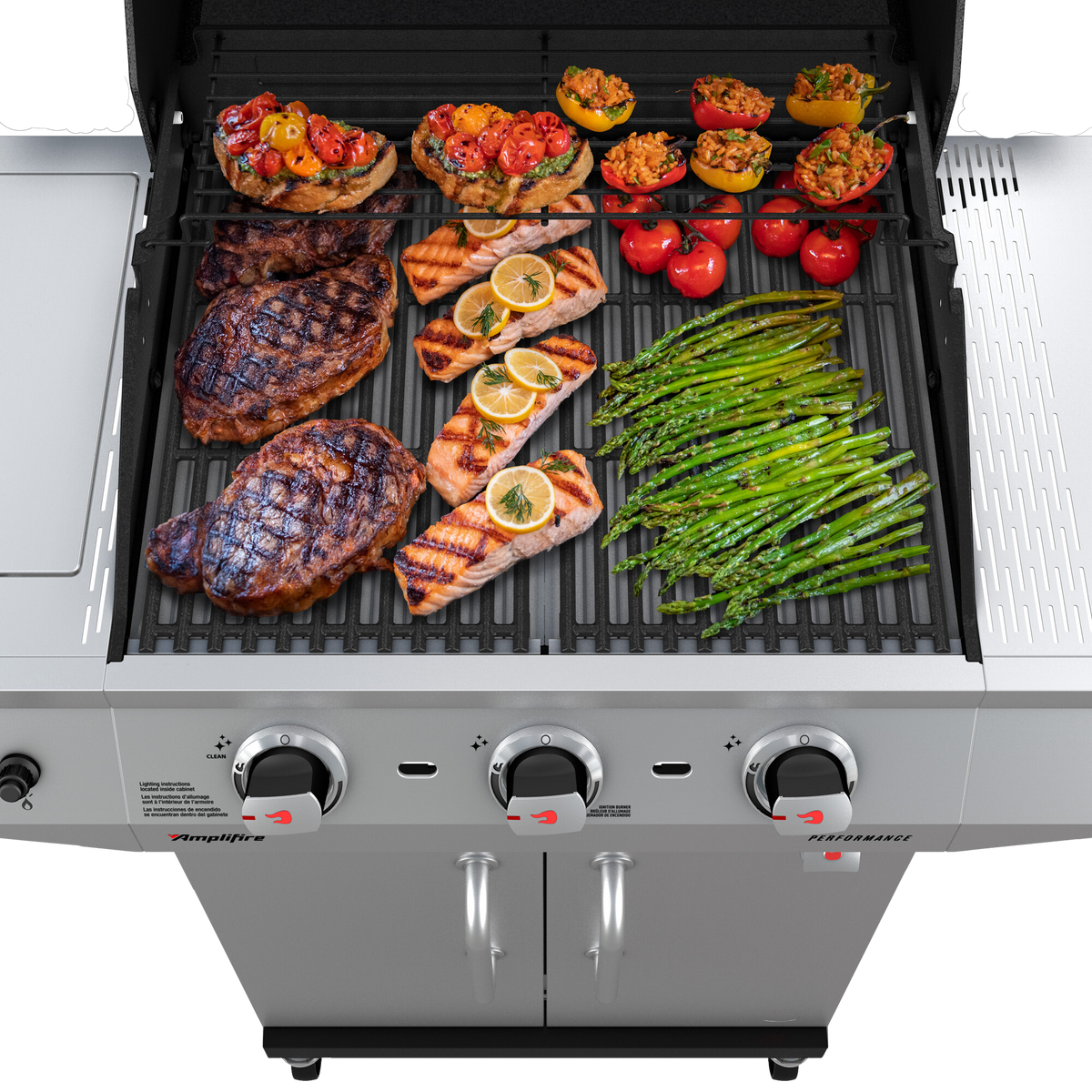 Char-Broil Performance 3B Gas Grill 375 Premium Silver product view 1