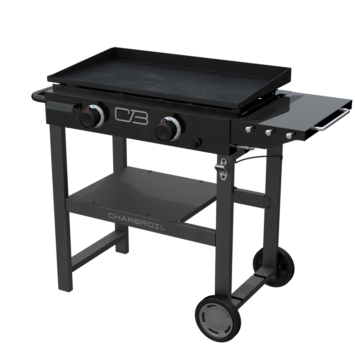 Char-Broil Charbroil® 28" Performance Series™ Propane Gas Griddle with Cart 2 Burner Flat Top Grill, Black 463459924 product view 6