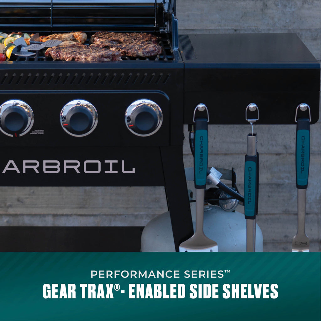 Char-Broil Performance Series™ 4-Burner Gas Grill with FlavorMax™ (Cart, Black) product view 8