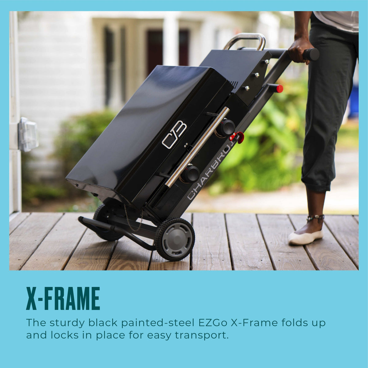 Char-Broil Charbroil® 22" Performance Series™ Folding Cart 2 Burner Portable Propane Gas Griddle, Black 463711223 product view 3
