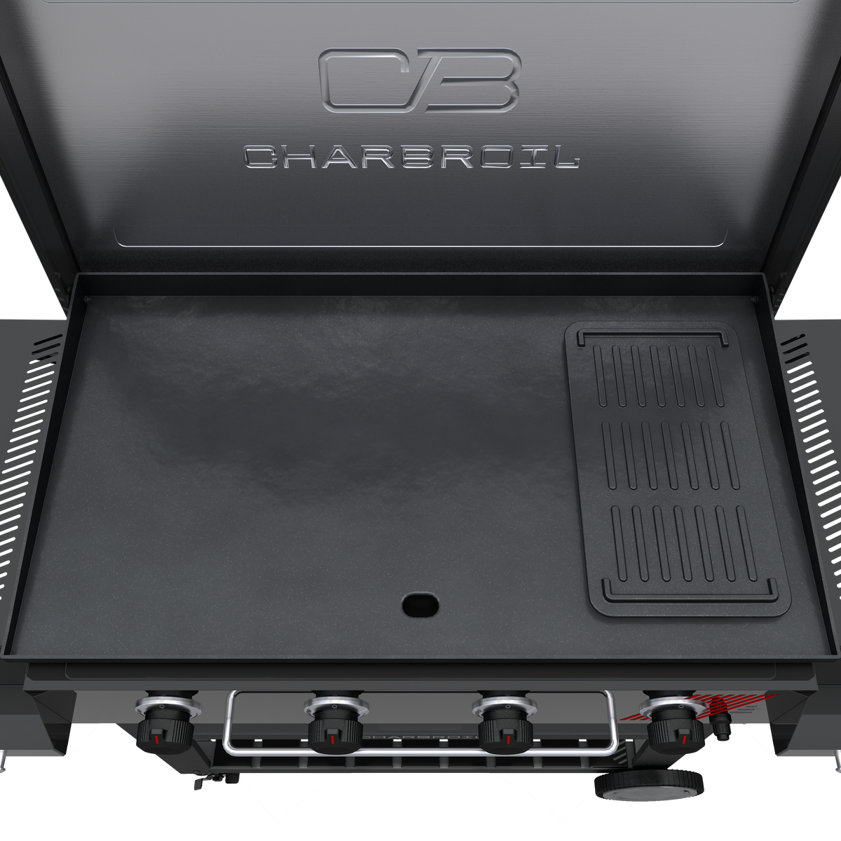 Char-Broil Charbroil® 36" Performance Series™ Deluxe Propane Gas Griddle with Cart 4 Burner Flat Top Grill, Black 463285924 product view 2
