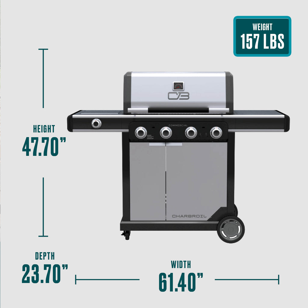 Char-Broil Commercial Series™ 4 Burner Gas Grill & Griddle product view 9