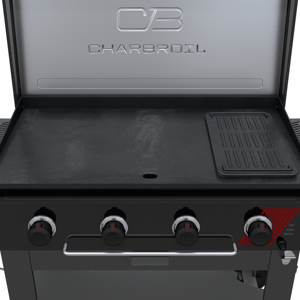 Char-Broil Charbroil® 36" Performance Series™ Deluxe Propane Gas Griddle with Cart 4 Burner Flat Top Grill, Black 463285924 product view 7