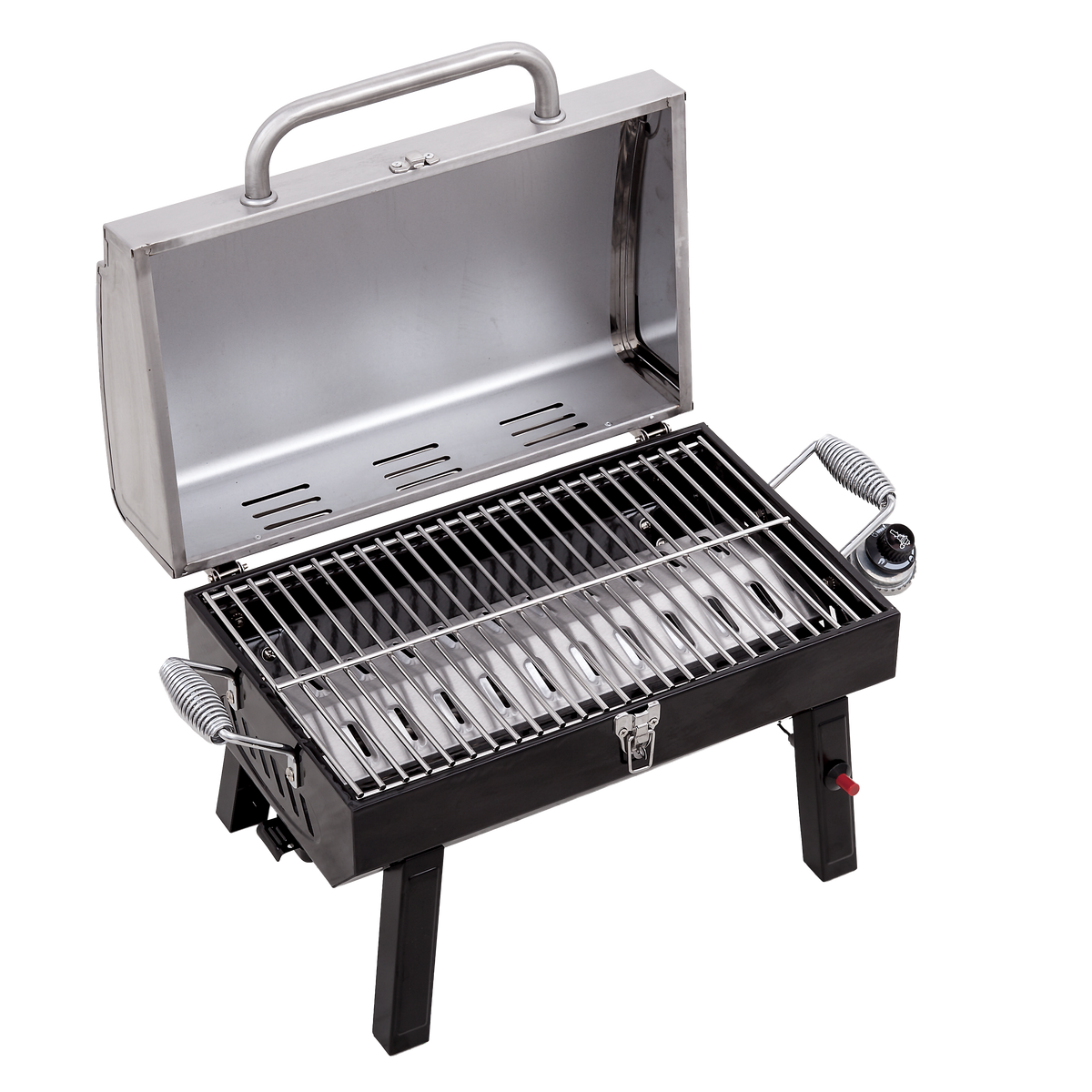 Char-Broil 1-Burner Portable Propane Gas Grill in Stainless Steel product view 3