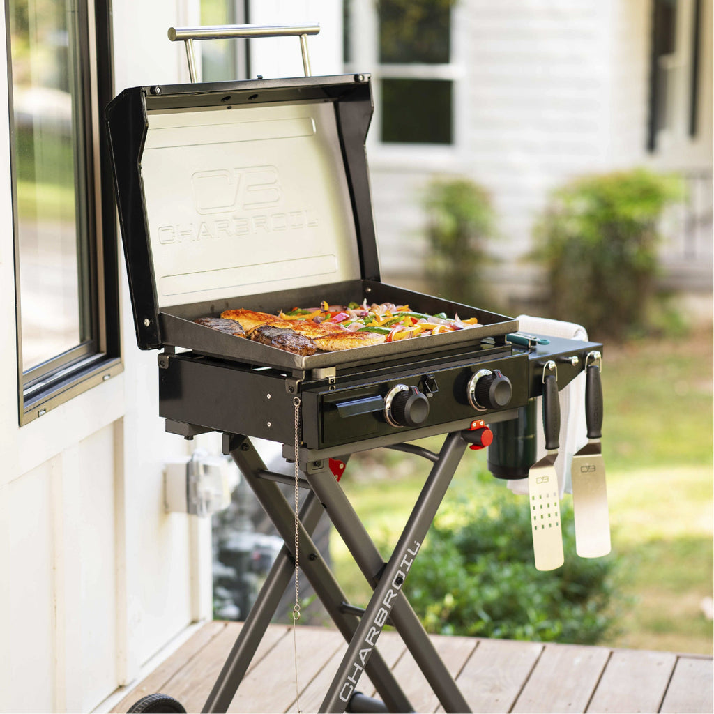 Char-Broil Charbroil® 22" Performance Series™ Folding Cart 2 Burner Portable Propane Gas Griddle, Black 463711223 product view 16