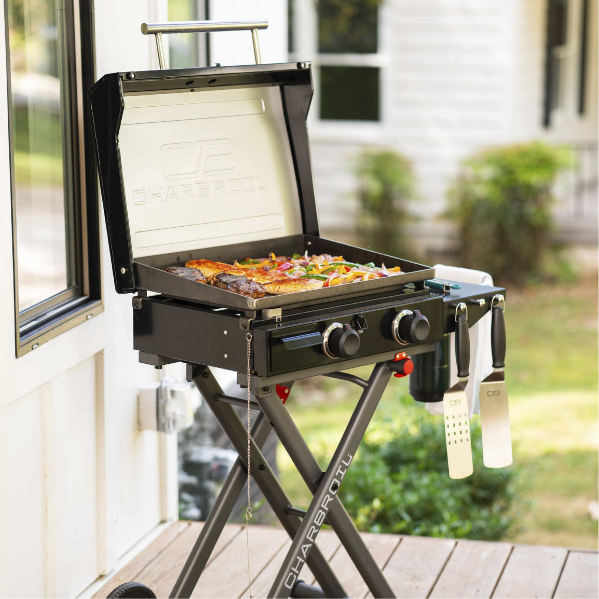 Char-Broil Charbroil® 22" Performance Series™ Folding Cart 2 Burner Portable Propane Gas Griddle, Black 463711223 product view 16