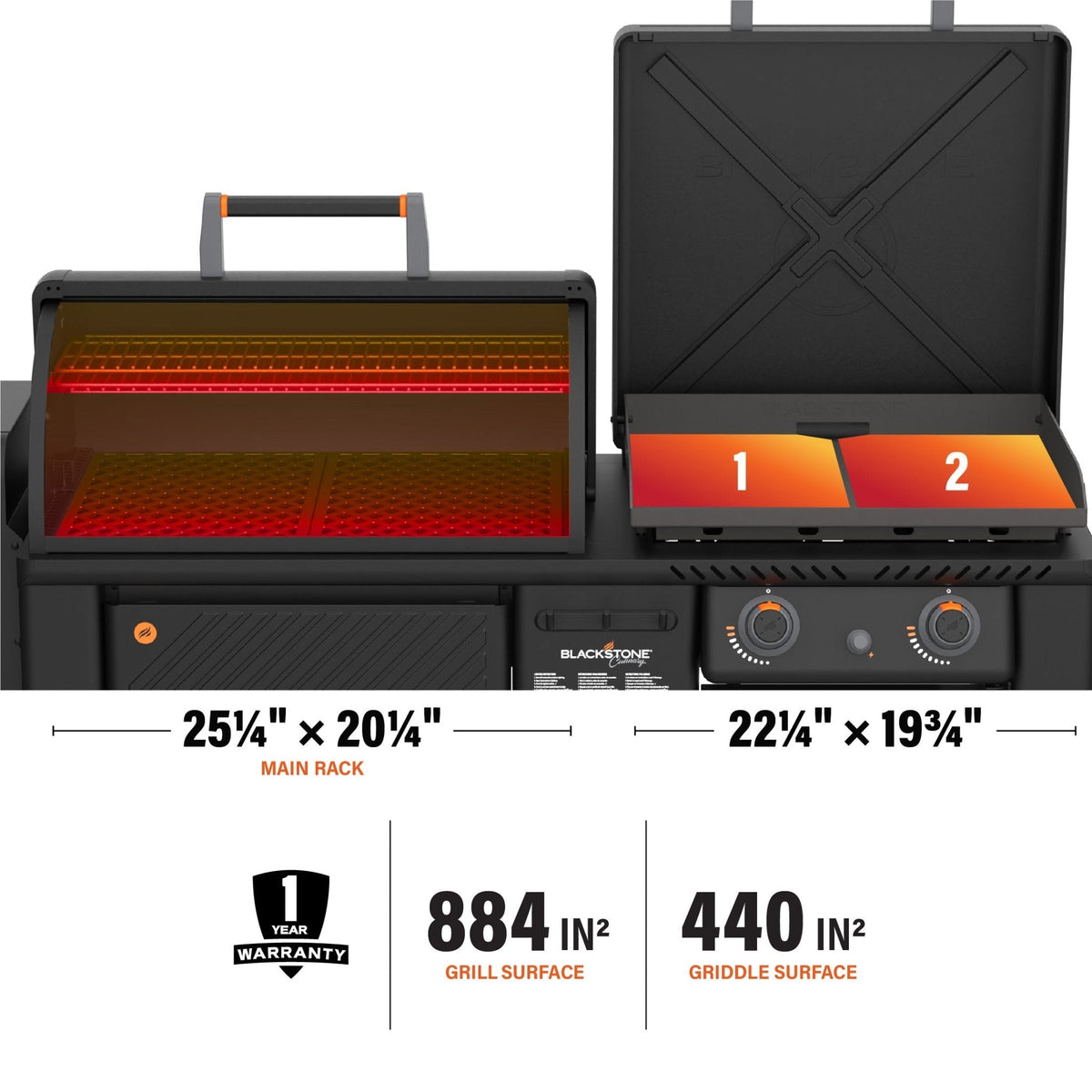 Blackstone 22" XL Griddle Pellet Grill Combo product view 2