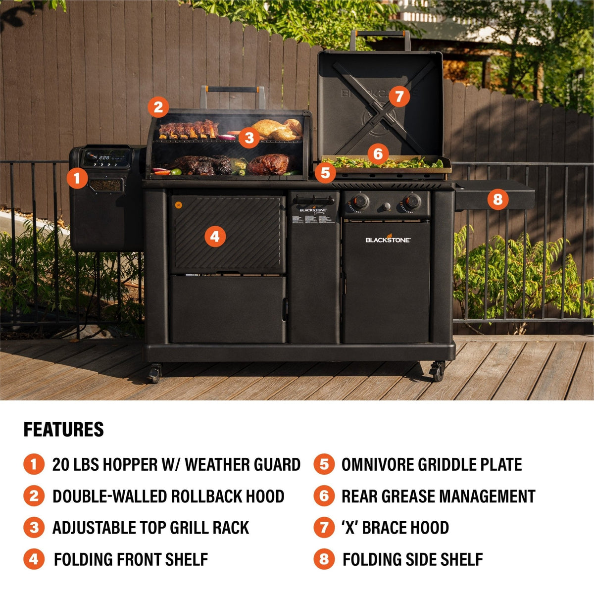 Blackstone 22" XL Griddle Pellet Grill Combo product view 3