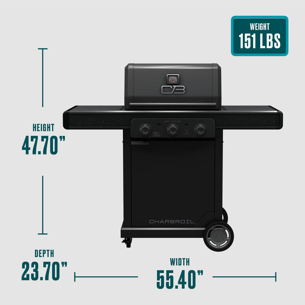 Char-Broil Pro Series™ 3-Burner Gas Grill and Griddle product view 9