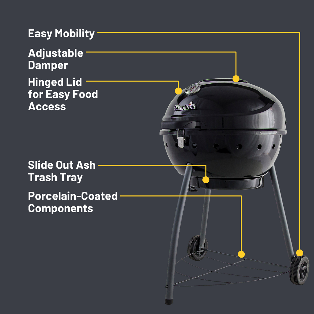 Char-Broil Kettleman® TRU-Infrared™ Charcoal Grill Black product view 5
