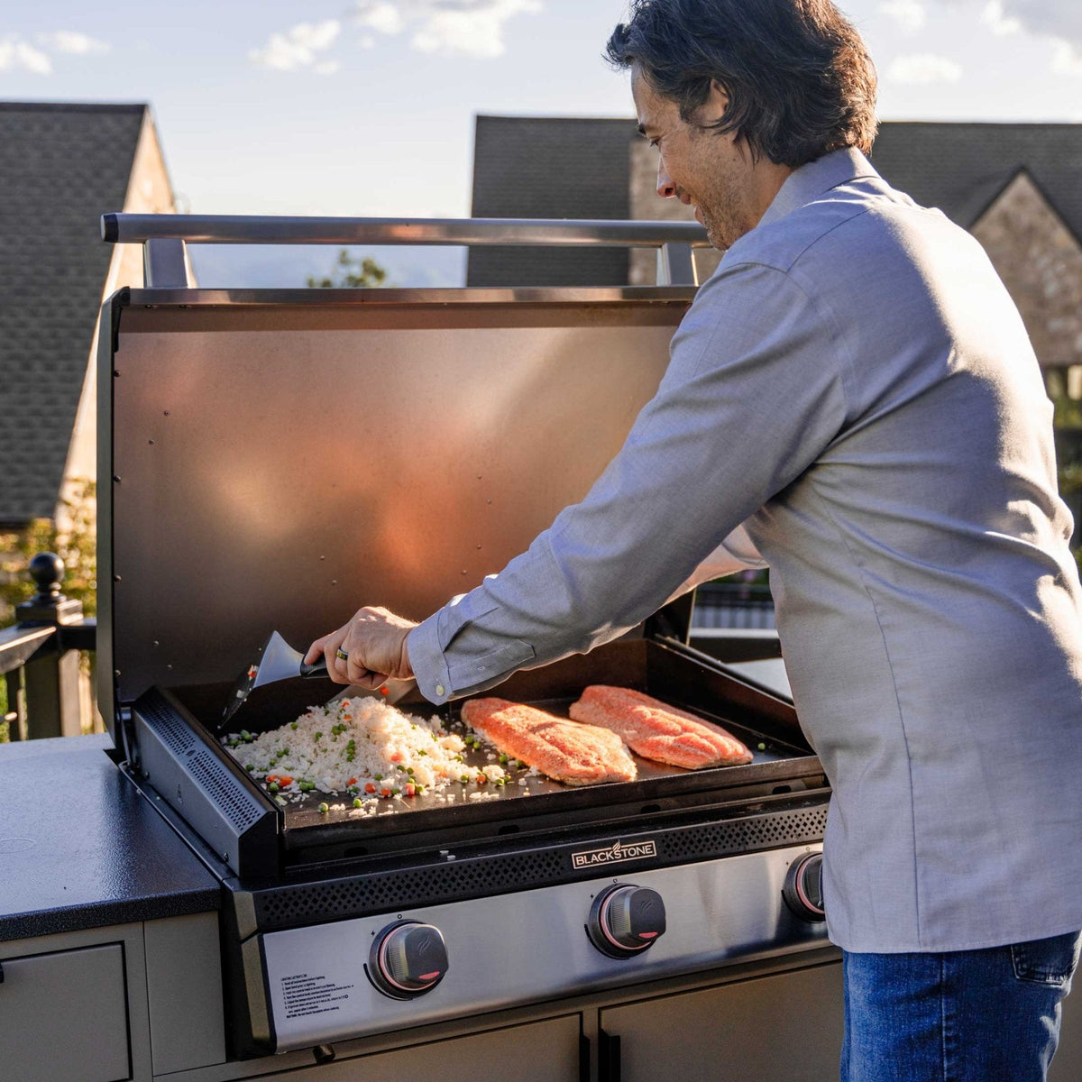 Blackstone 28" Built-In Griddle in Stainless Steel w/Hood (Propane) product view 10