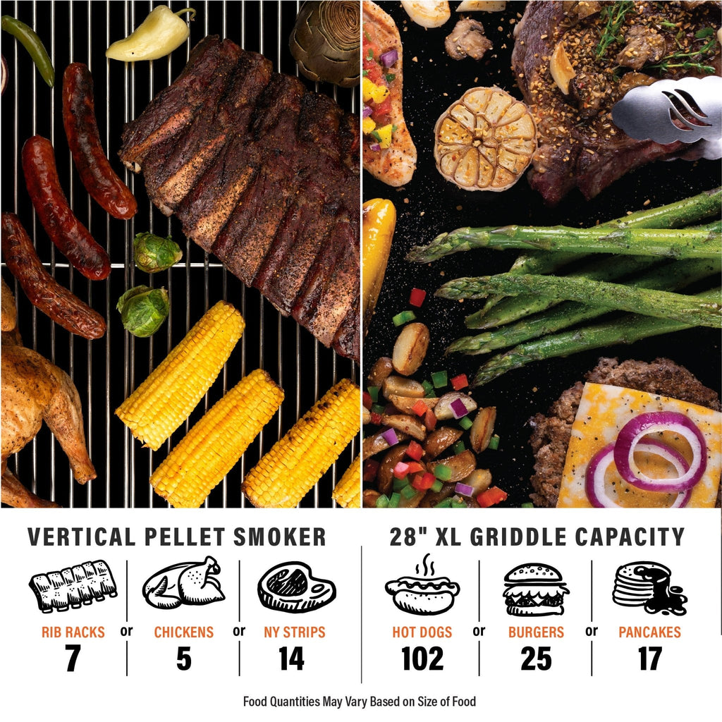 Blackstone 28" XL Griddle Vertical Pellet Smoker Combo product view 12