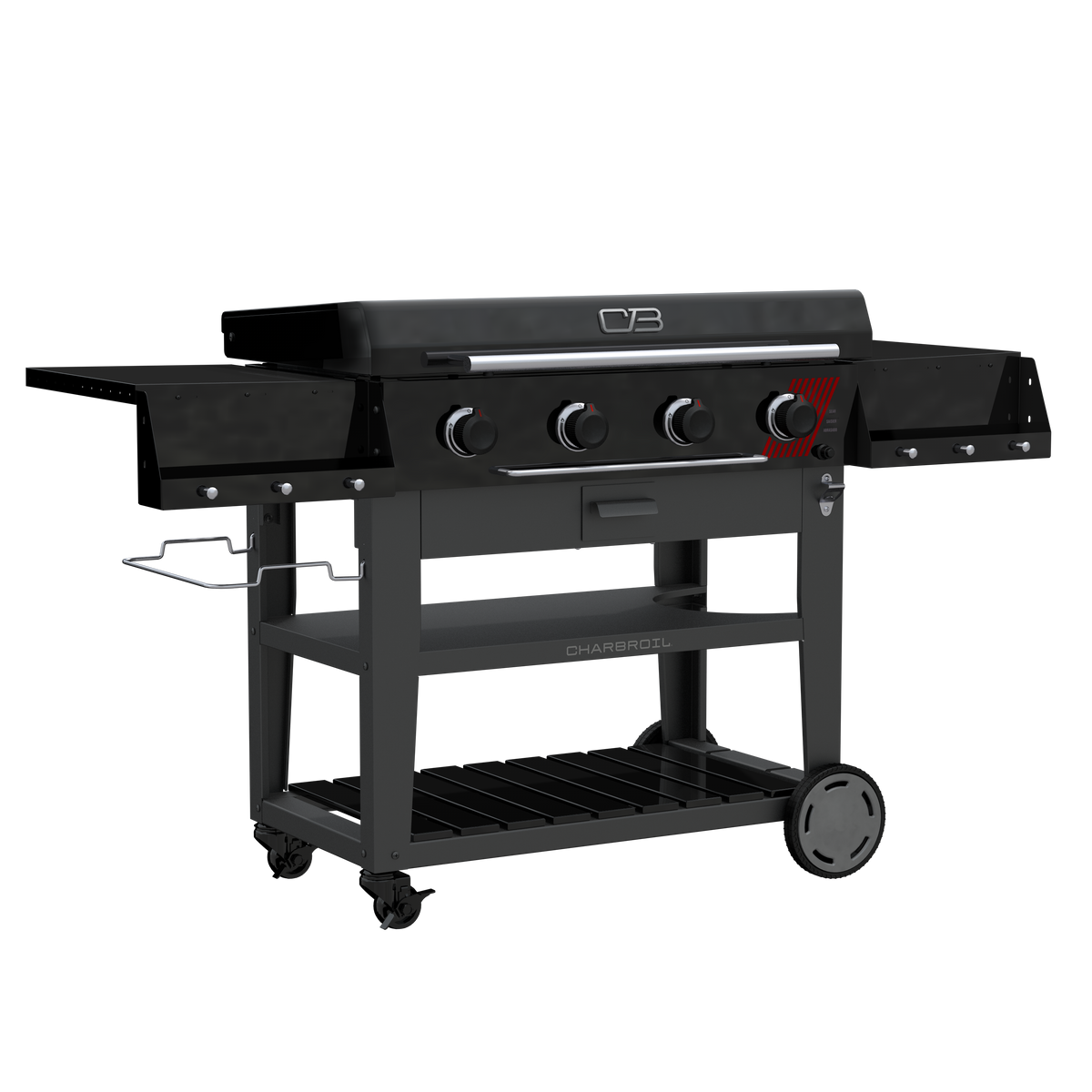 Char-Broil Charbroil® 36" Performance Series™ Deluxe Propane Gas Griddle with Cart 4 Burner Flat Top Grill, Black 463285924 product view 5