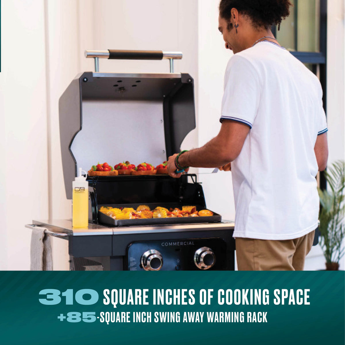 Char-Broil Commercial Series™ 2 Burner Gas Grill & Griddle product view 3