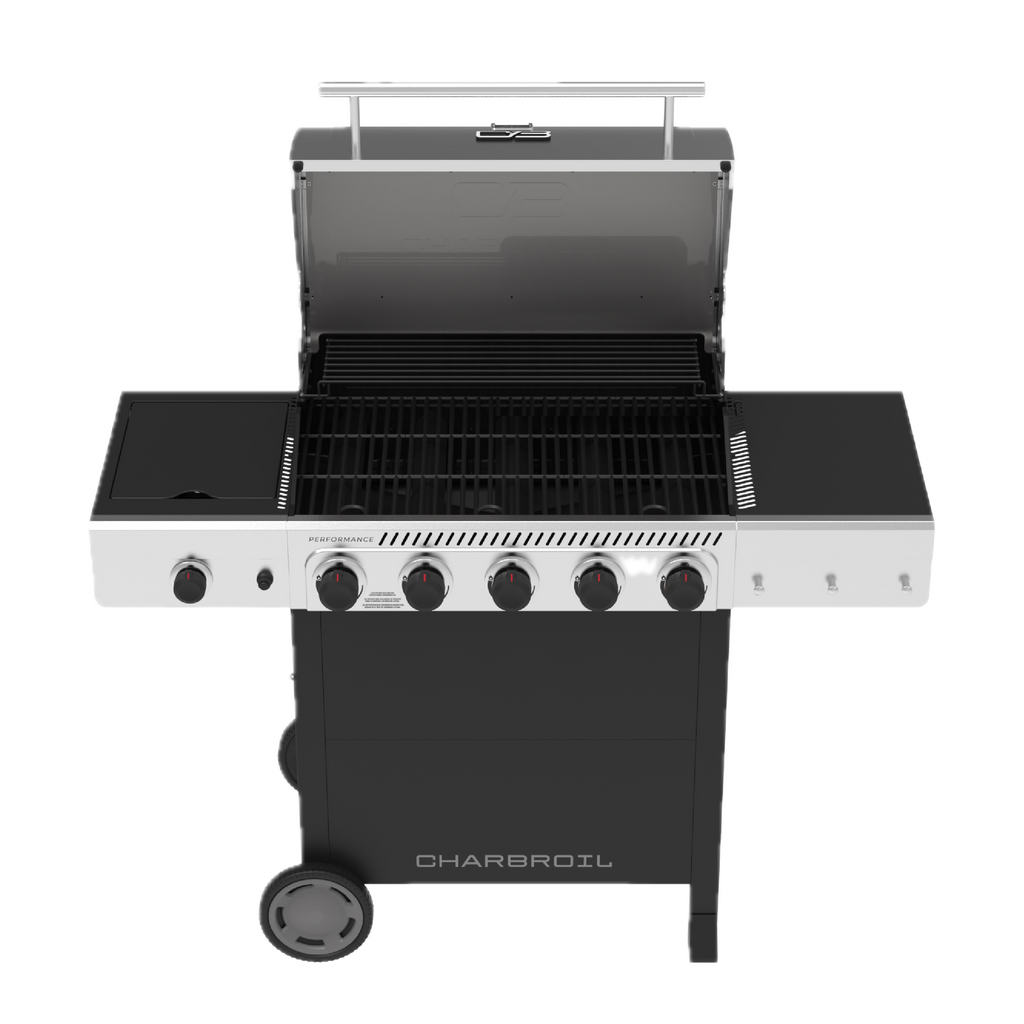 Char-Broil Performance Series™ 5 Burner Cart Gas Grill with Side Burner Black Stainless product view 3