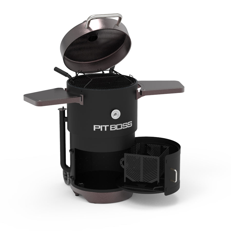 Pit Boss Mahogany Champion Barrel Charcoal Smoker - PBV24CB product view 2