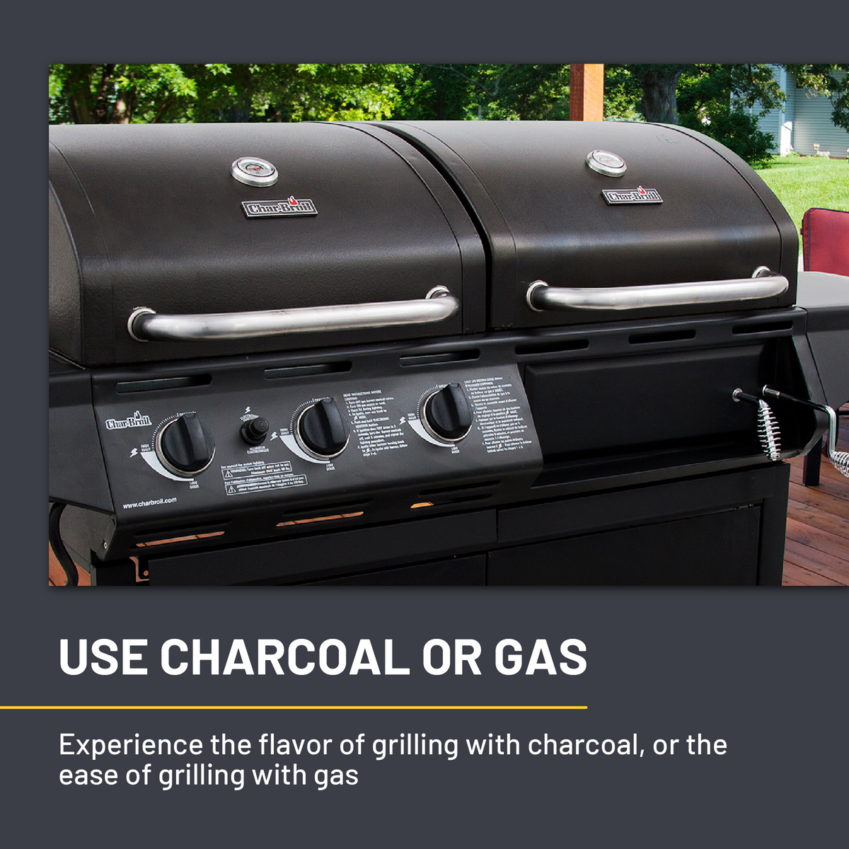 Char-Broil Deluxe Charcoal & Gas Combo Grill product view 8