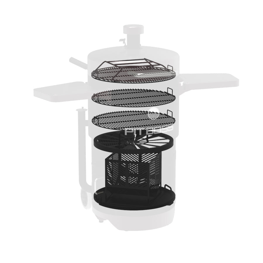 Pit Boss Mahogany Champion Barrel Charcoal Smoker - PBV24CB product view 6