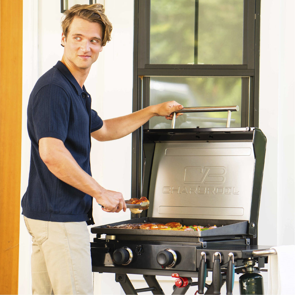 Char-Broil Charbroil® 22" Performance Series™ Folding Cart 2 Burner Portable Propane Gas Griddle, Black 463711223 product view 17