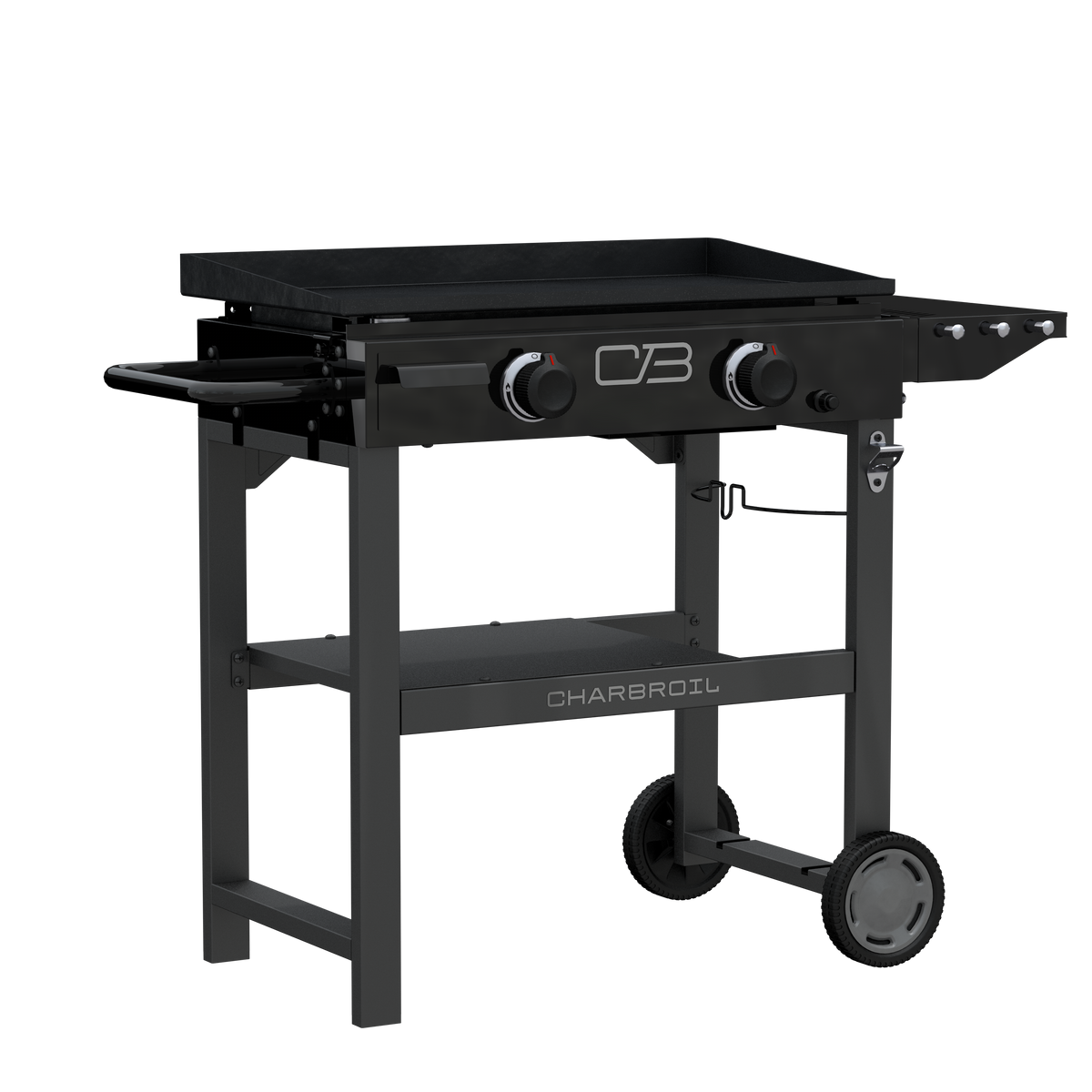 Char-Broil Charbroil® 28" Performance Series™ Propane Gas Griddle with Cart 2 Burner Flat Top Grill, Black 463459924 product view 5