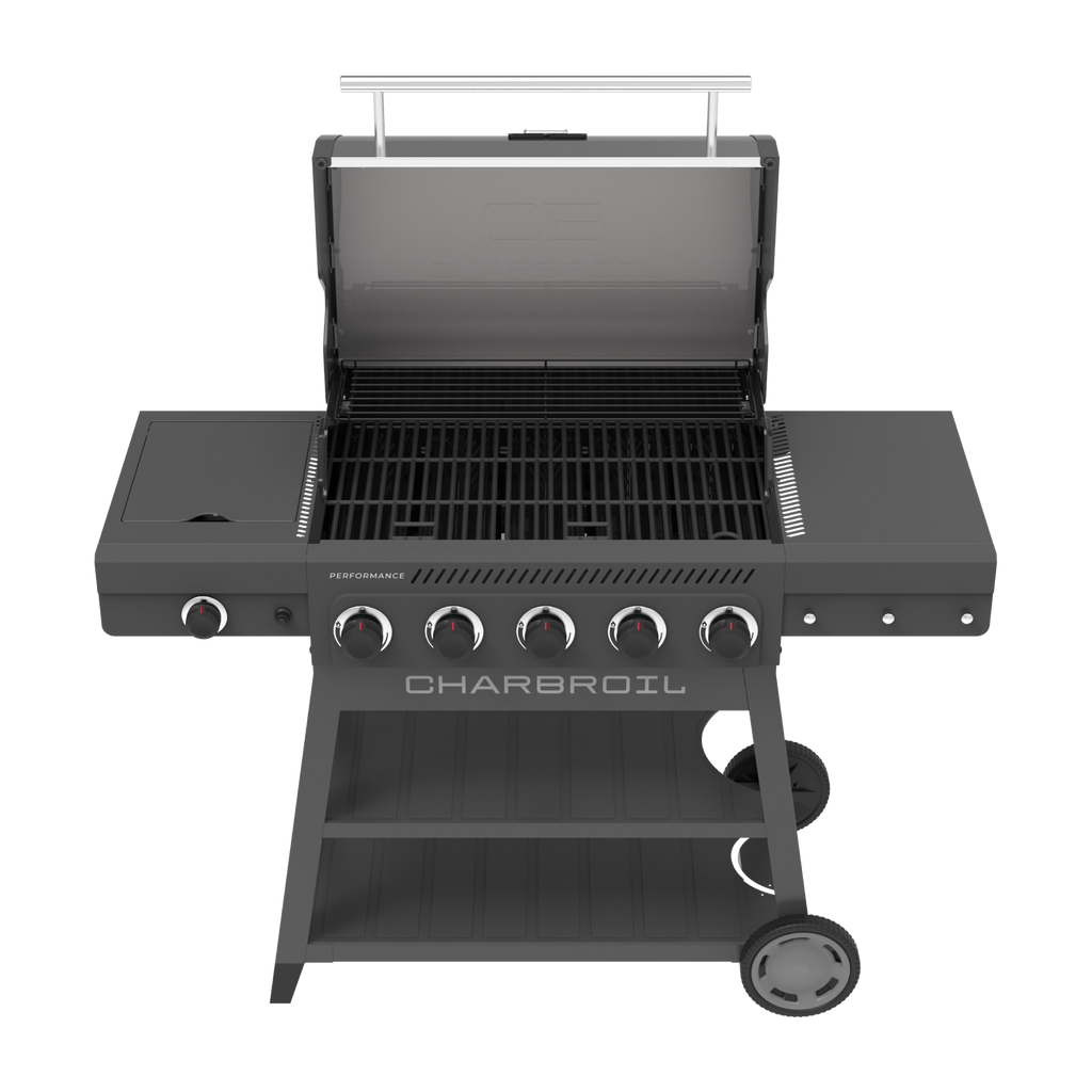 Char-Broil Performance Series™ FlavorMax™ 5 Burner Gas Grill Cart with Side Burner Gray product view 4