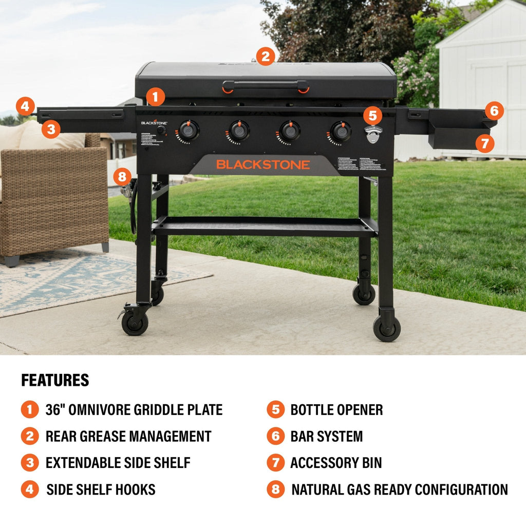 Blackstone 36” Griddle with Hood (Natural Gas) product view 3