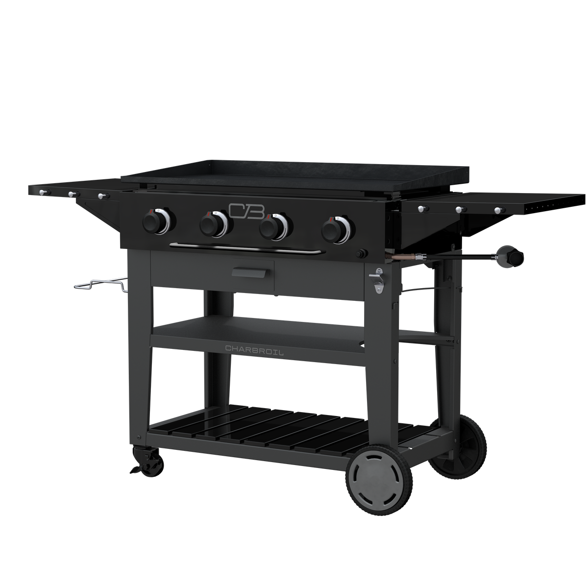 Char-Broil Charbroil® 36" Performance Series™ Propane Gas Griddle with Cart 4 Burner Flat Top Grill, Black 463259124 product view 10