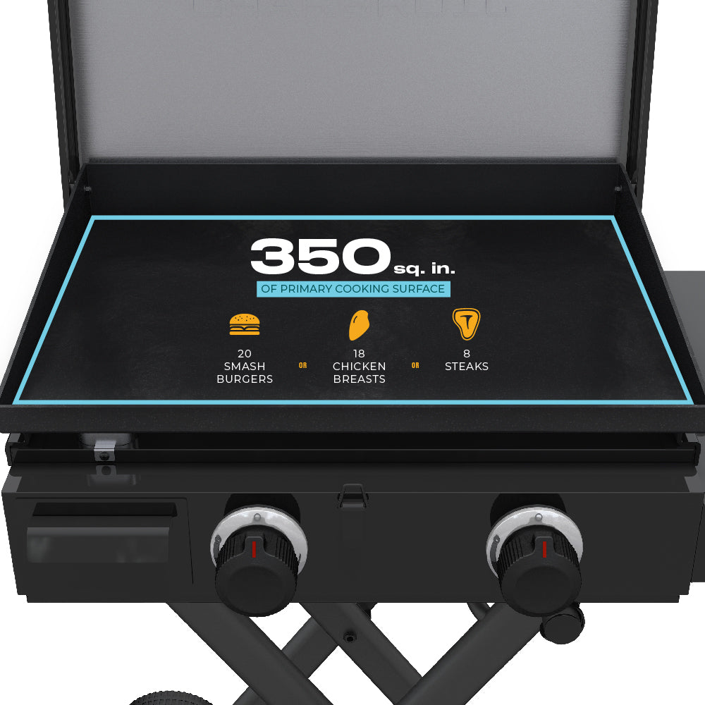 Char-Broil Charbroil® 22" Performance Series™ Folding Cart 2 Burner Portable Propane Gas Griddle, Black 463711223 product view 5