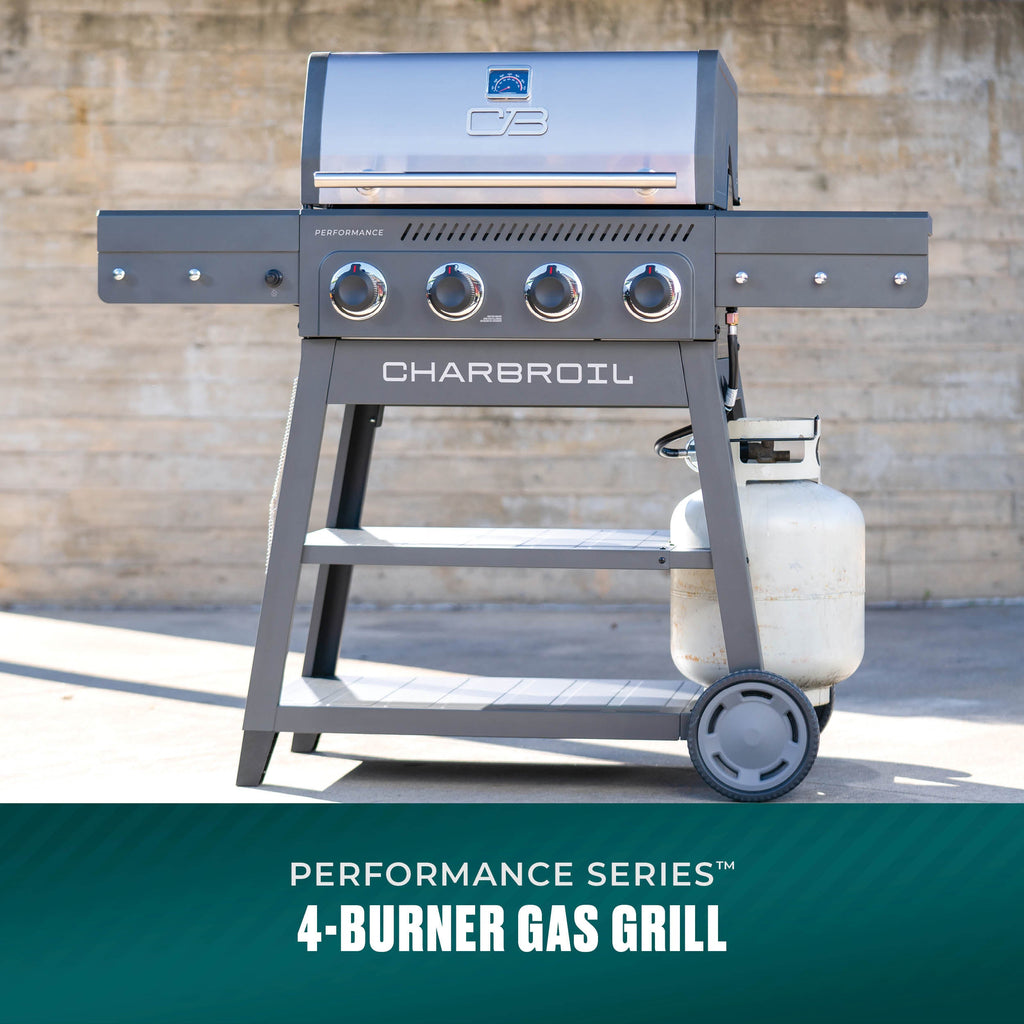 Char-Broil Performance Series™ 4-Burner Gas Grill with FlavorMax™ (Cart, Gray) product view 1