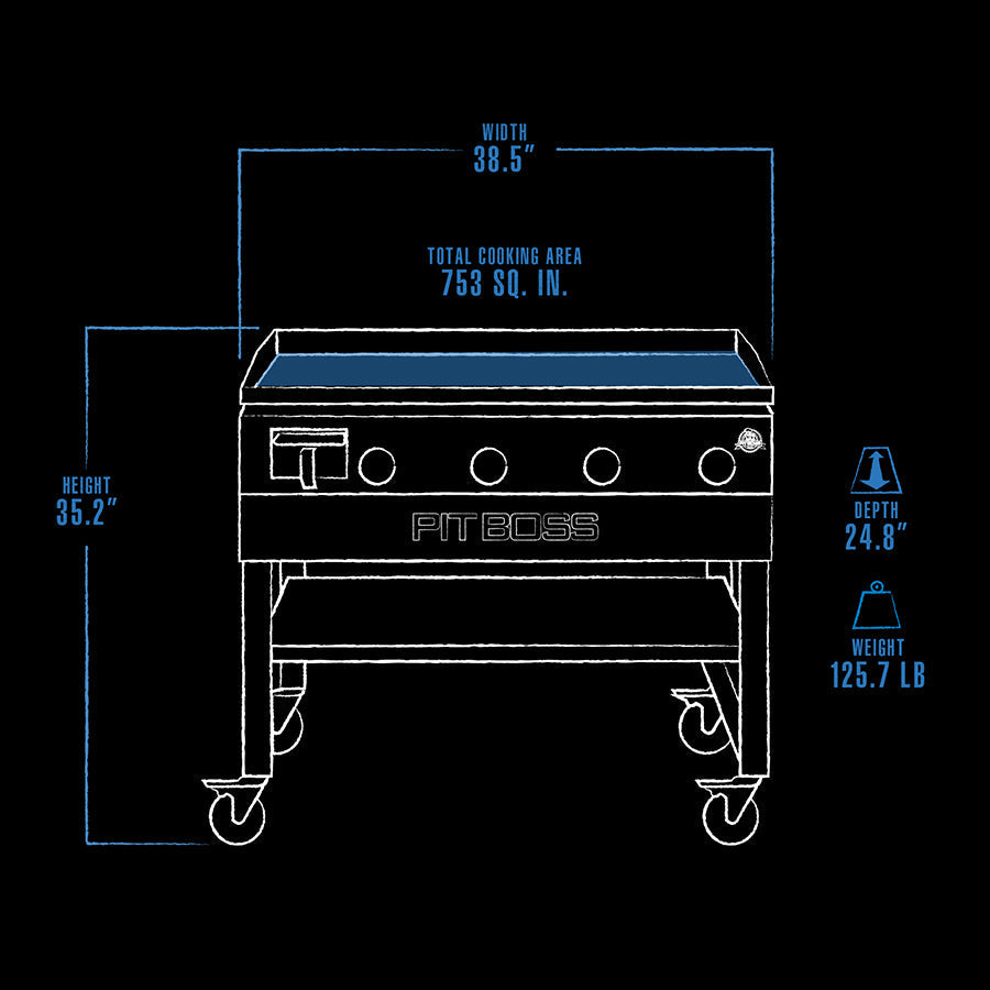 Pit Boss 4-Burner Griddle - PB4BGS1 product view 5