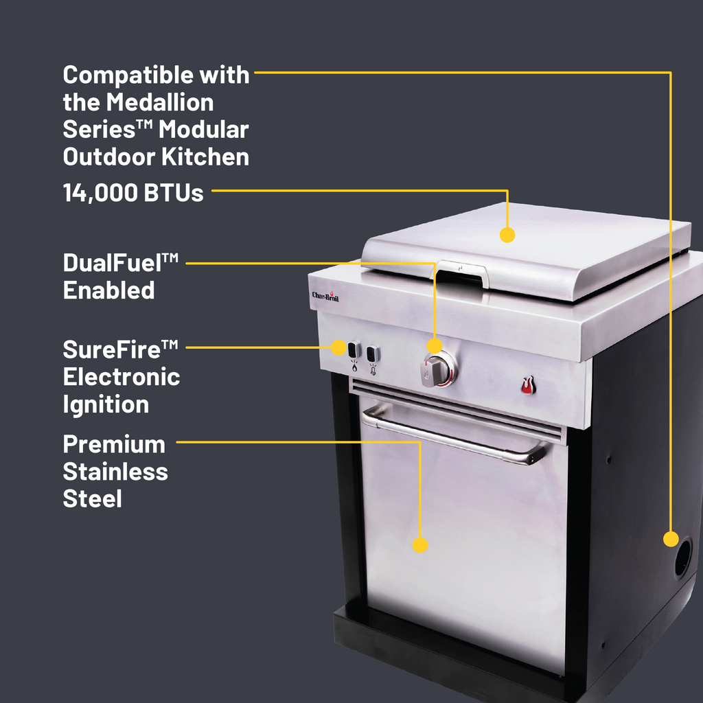 Char-Broil Medallion Series™ Modular Outdoor Kitchen Griddle product view 4