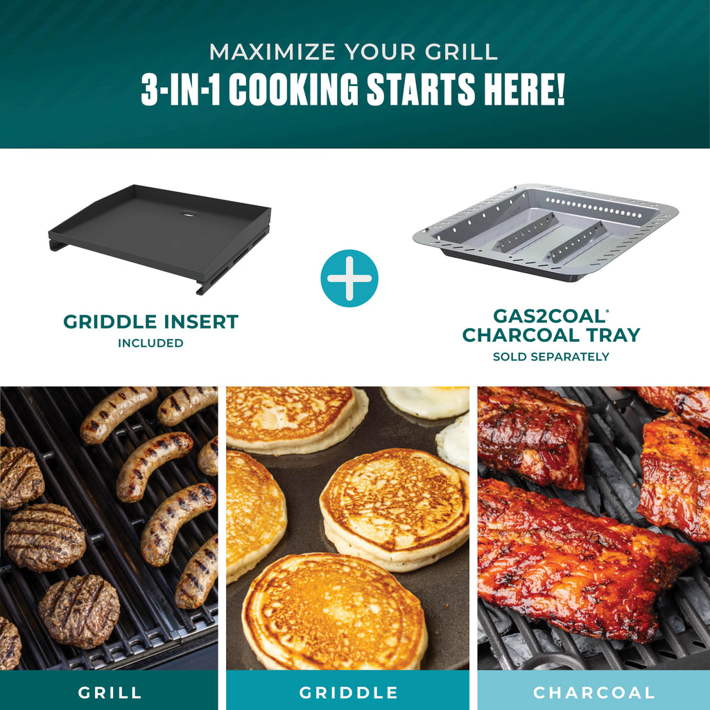 Char-Broil Pro Series™ 3 Burner Gas Grill & Griddle (Side Burner) product view 2