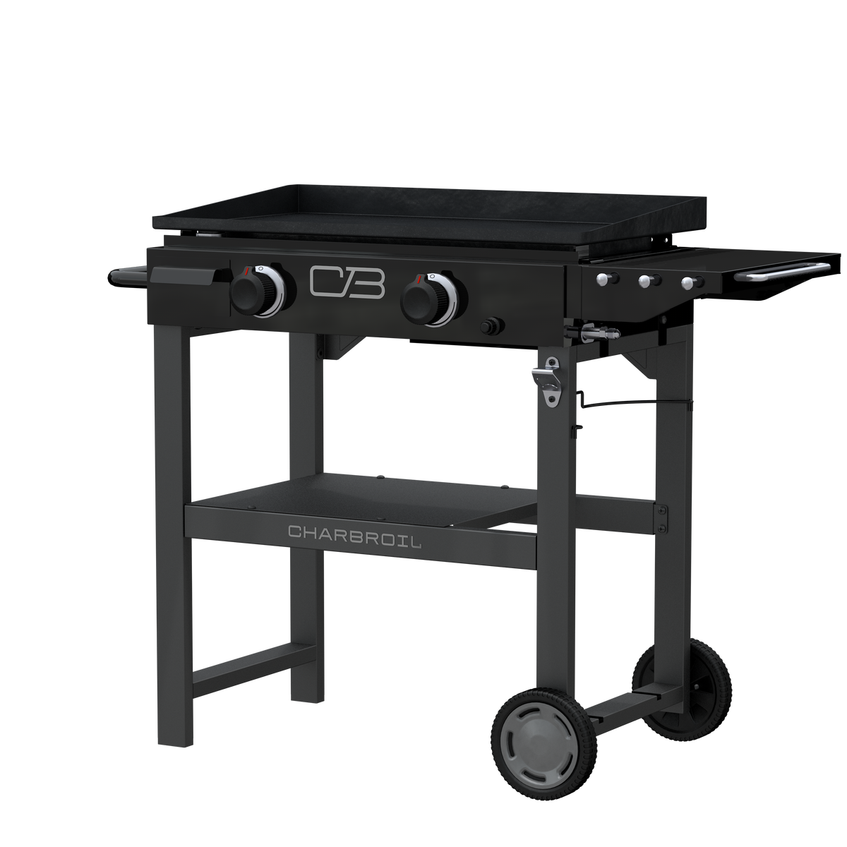Char-Broil Charbroil® 28" Performance Series™ Propane Gas Griddle with Cart 2 Burner Flat Top Grill, Black 463459924 product view 4