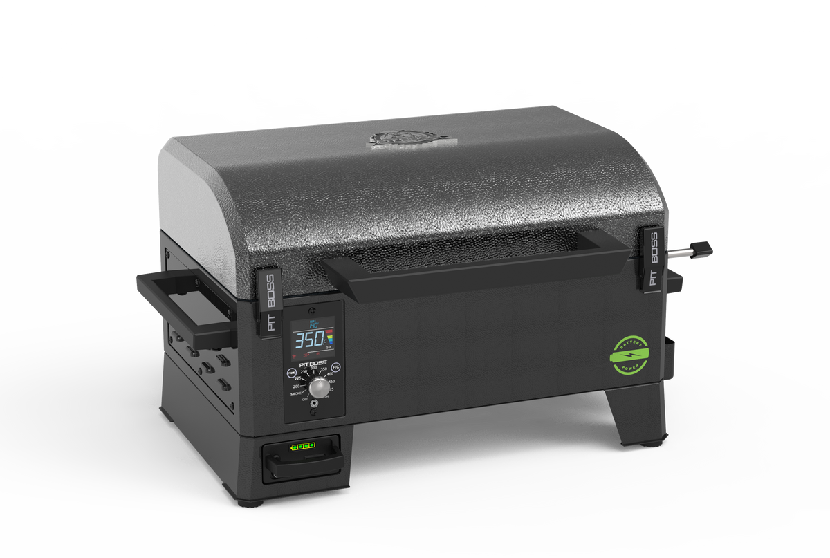 Pit Boss Portable Battery Powered Wood Pellet Grill w/ Black Handle product view 1