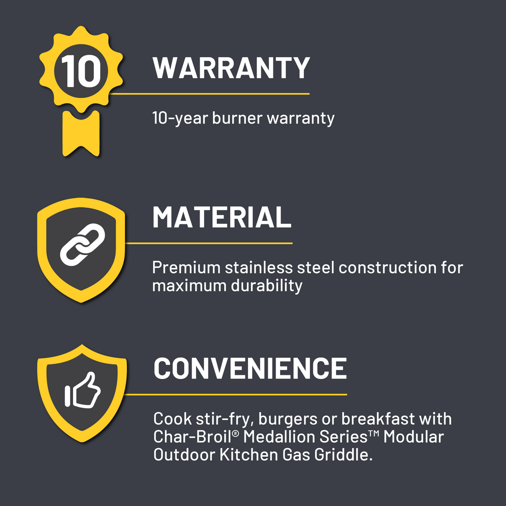 Char-Broil Medallion Series™ Modular Outdoor Kitchen Griddle product view 9