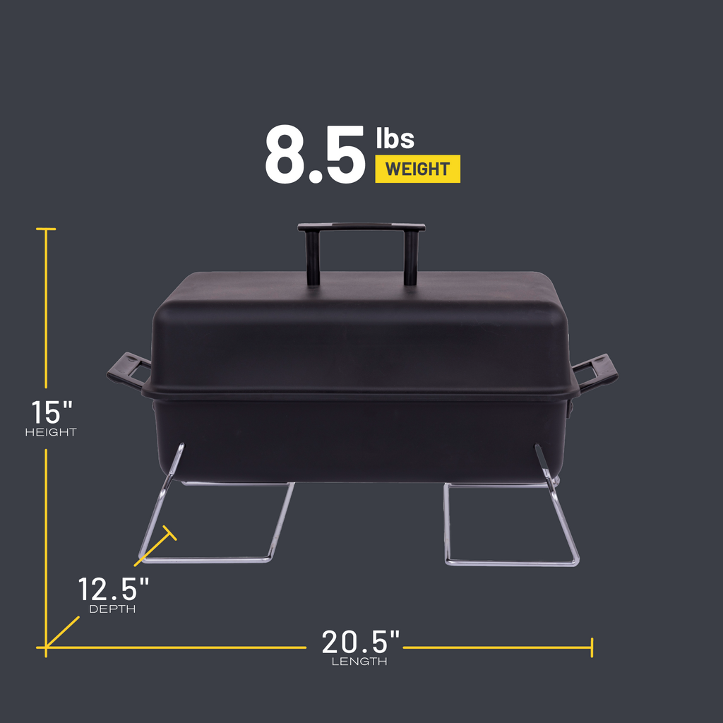 Char-Broil 190 Sq. Inch Portable Charcoal Grill in Black product view 4