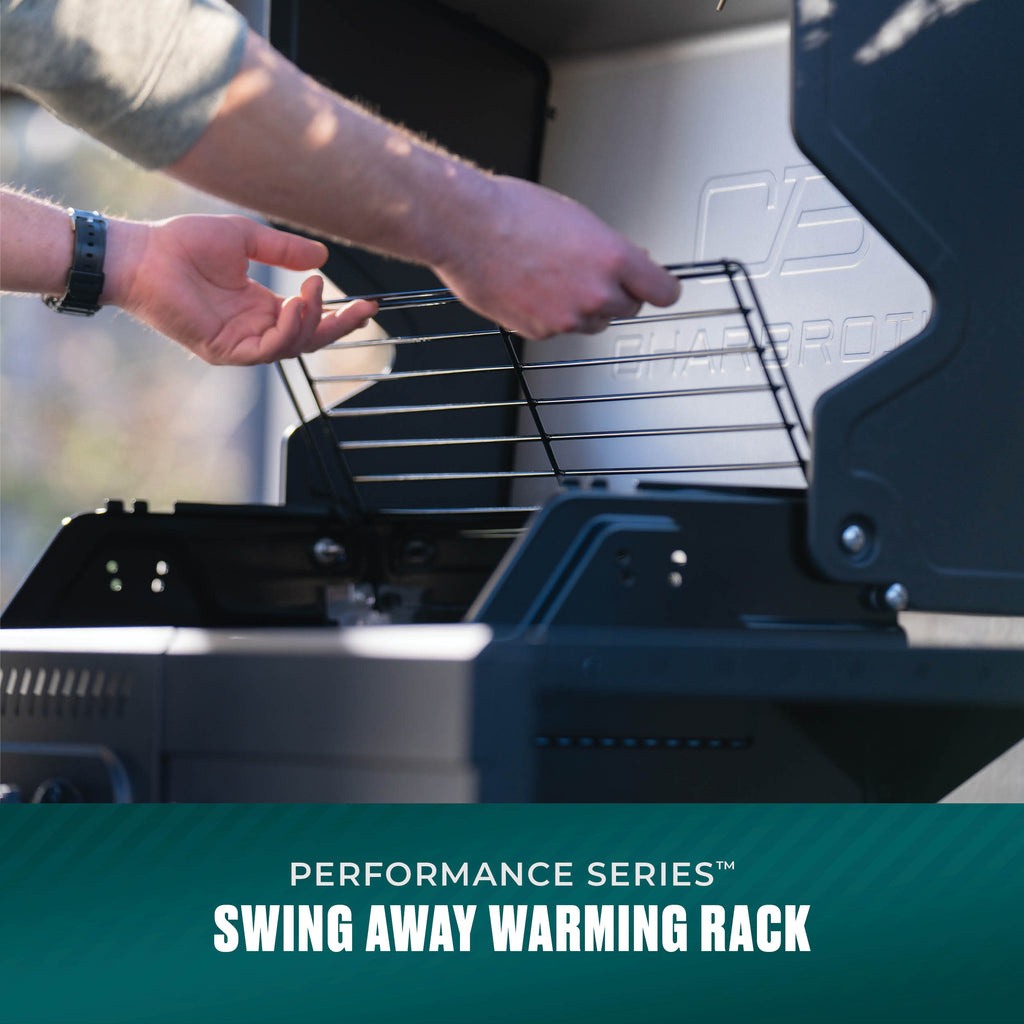 Char-Broil Performance Series™ 4-Burner Gas Grill with FlavorMax™ and Side Burner (Cart, Black/Gray) product view 7